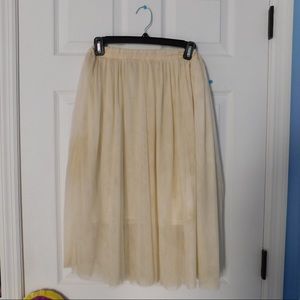 cream/tan tulle skirt